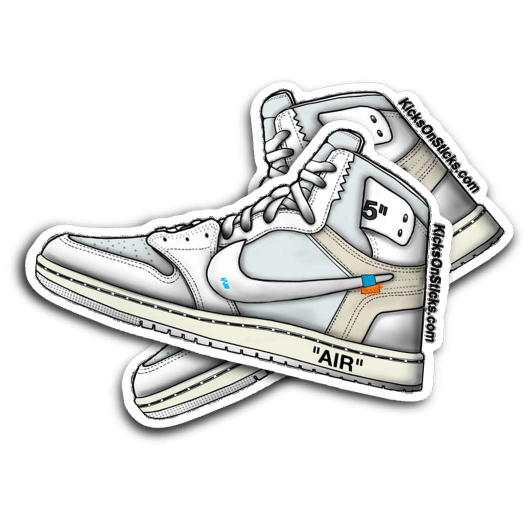 Jordan 1 "Off-White" White Sneaker Sticker