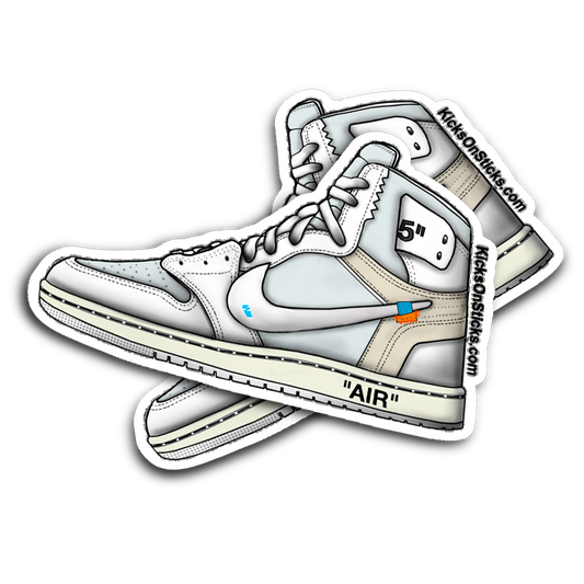 Jordan 1 "Off-White" White Sneaker Sticker