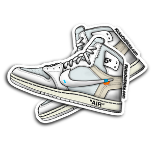 Jordan 1 "Off-White" White Sneaker Sticker