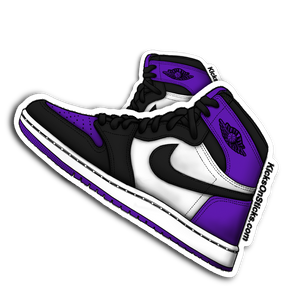 Jordan 1 "Purple Toe" Sneaker Sticker