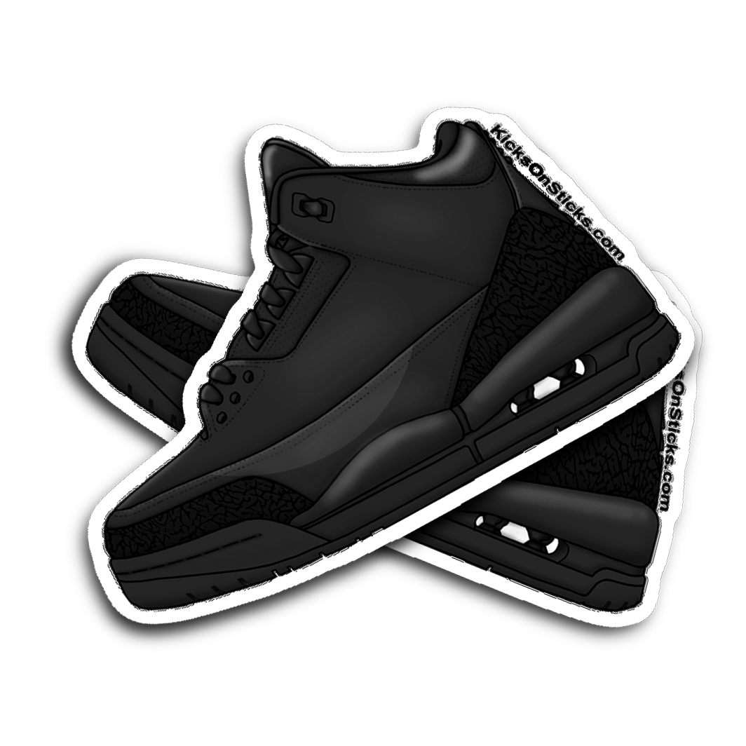 Jordan 3 "Black Cat" Sneaker Sticker