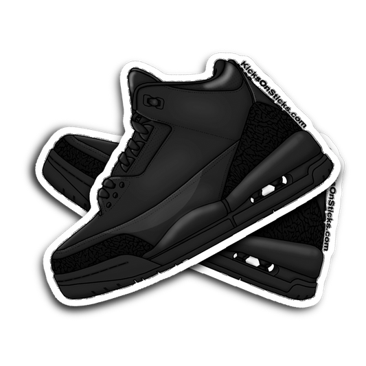 Jordan 3 "Black Cat" Sneaker Sticker