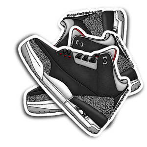 Jordan 3 "Cement" Black Sneaker Sticker