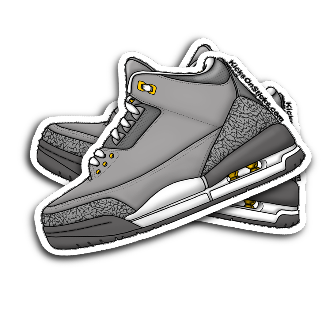 Jordan 3 "Cool Grey" Sneaker Sticker