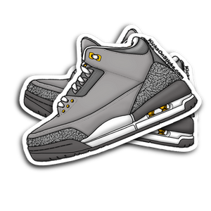 Jordan 3 "Cool Grey" Sneaker Sticker