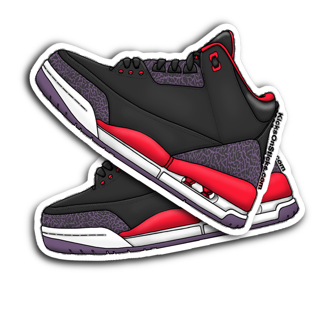 Jordan 3 "Crimson" Sneaker Sticker