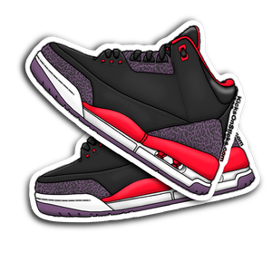 Jordan 3 "Crimson" Sneaker Sticker