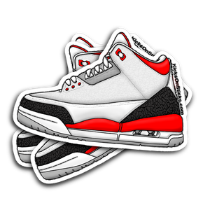 Jordan 3 "Fire Red" Sneaker Sticker