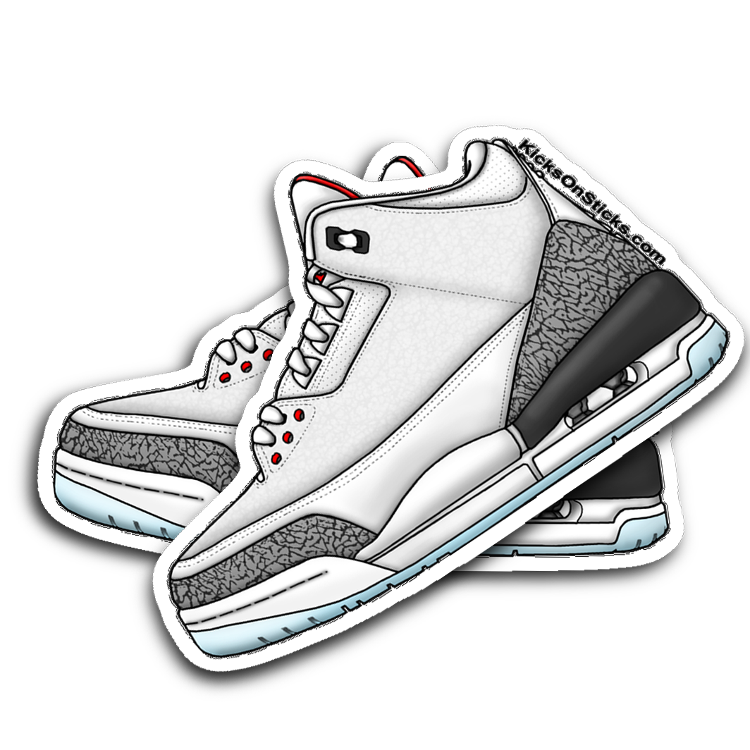 Jordan 3 "Free Throw Line" Sneaker Sticker