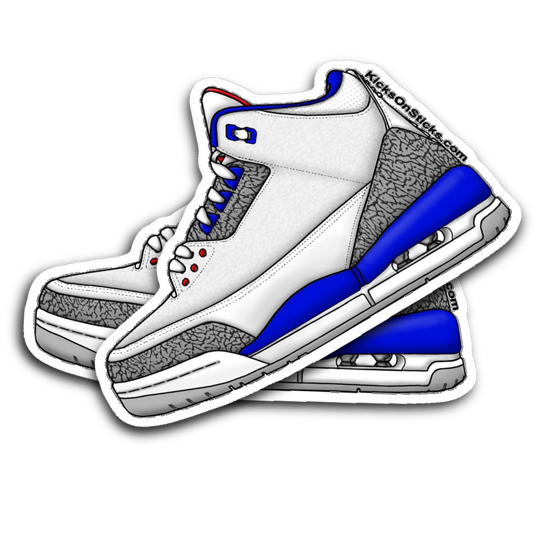 Jordan 3 "True Blue" Sneaker Stickers