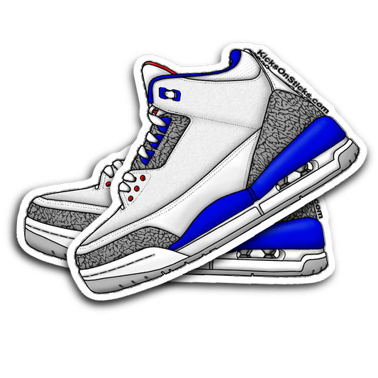 Jordan 3 "True Blue" Sneaker Stickers