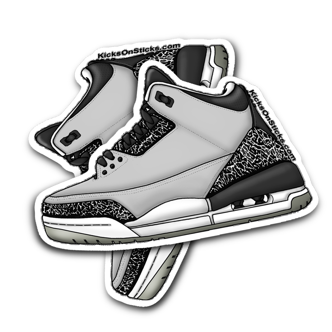 Jordan 3 "Wolf Grey" Sneaker Sticker