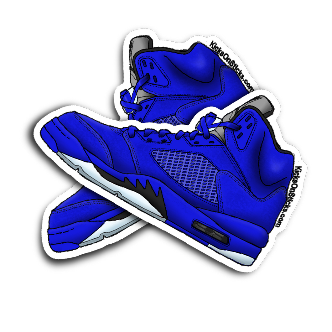 Jordan 5 Blue Suede Sneaker Sticker