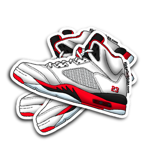 Jordan 5 "Fire Red" Black Tongue Sneaker Sticker