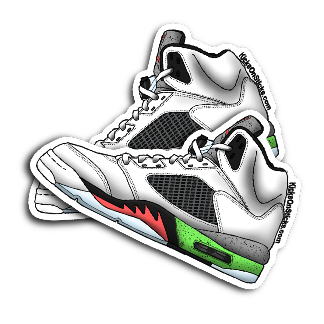 Jordan 5 "Poison Green" Sneaker Sticker