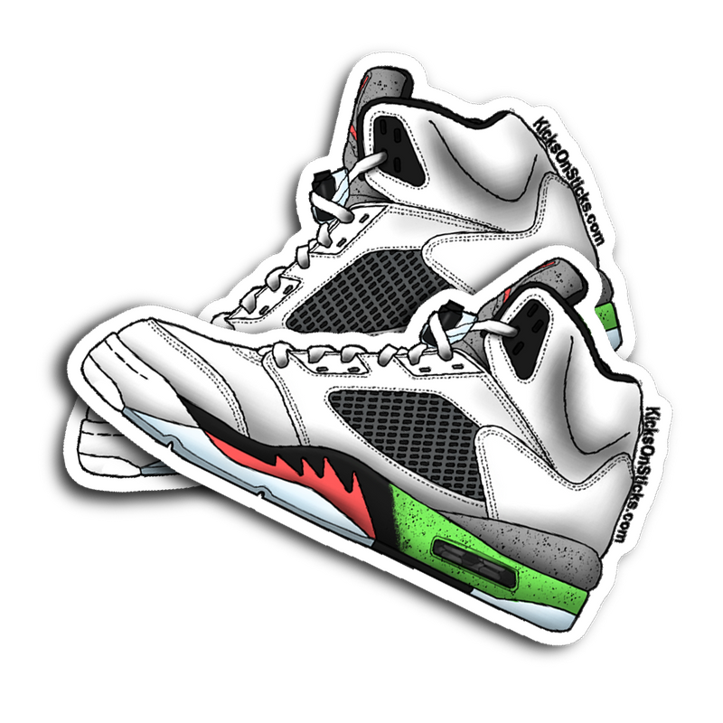 Jordan 5 Poison Green Sneaker Sticker