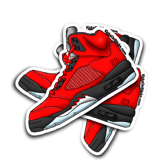 Jordan 5 "Raging Bull" Red Sneaker Sticker