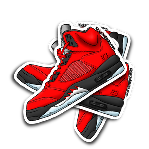 Jordan 5 "Raging Bull" Red Sneaker Sticker