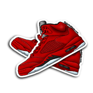 Jordan 5 "Red Suede" Sneaker Sticker