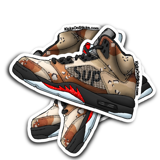 Jordan 5 "Supreme Camo" Sneaker Sticker