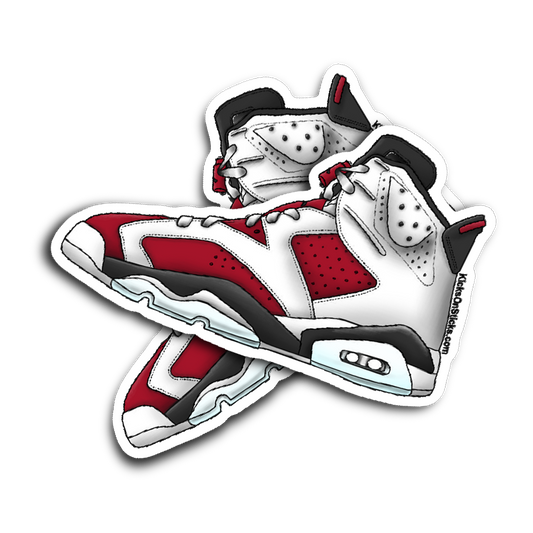 Jordan 6 "Carmine" Sneaker Sticker