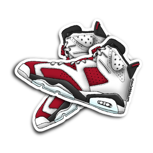 Jordan 6 "Carmine" Sneaker Sticker