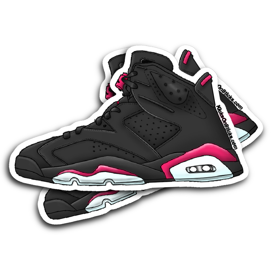 Jordan 6 "Infrared" Black Sneaker Sticker