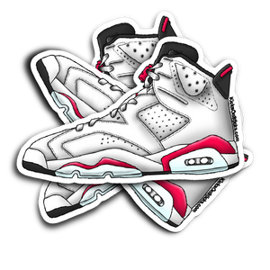 Jordan 6 "Infrared" White Sneaker Sticker