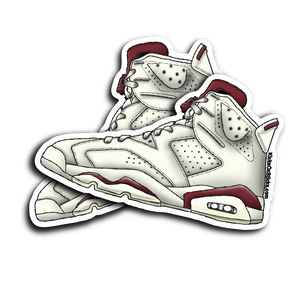 Jordan 6 "Maroon" Sneaker Sticker