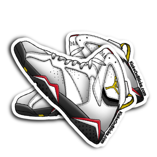 Jordan 7 "Cardinal" Sneaker Sticker