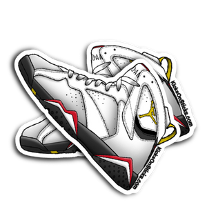 Jordan 7 "Cardinal" Sneaker Sticker