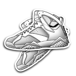 Jordan 7 "Pure Platinum" Sneaker Sticker