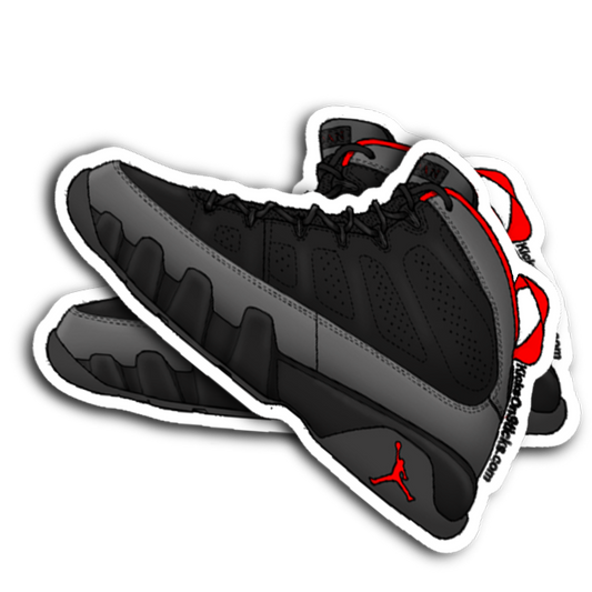Jordan 9 "Charcoal" Sneaker Sticker