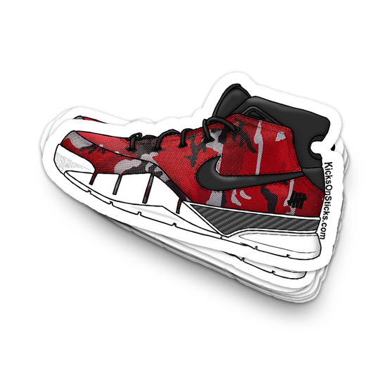 Kobe 1 "Undefeated Red" Sneaker Sticker