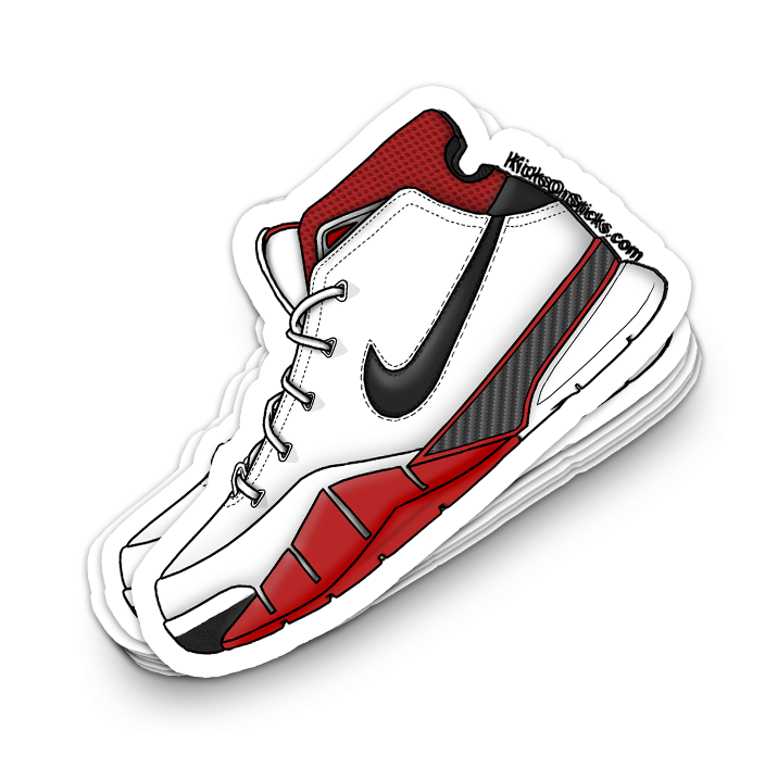 Kobe 1 "White Red Black" Sneaker Sticker