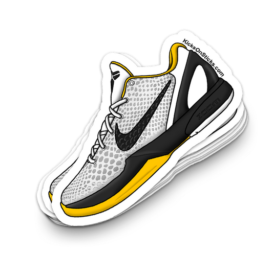 Kobe 6 "Del Sol White" Sneaker Sticker