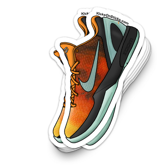 Kobe 6 "Orange County Sunset" Sneaker Sticker