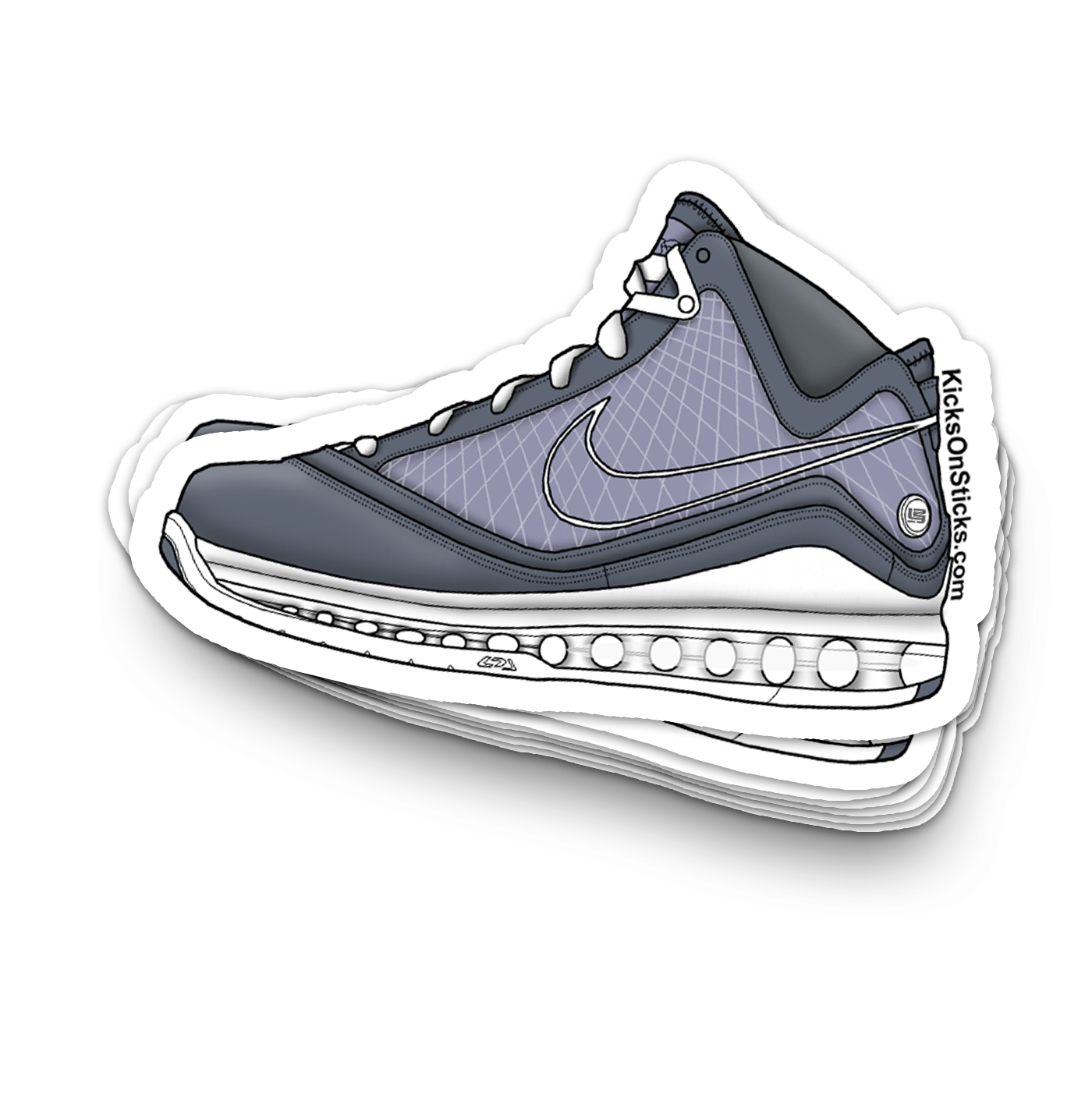 Lebron 7 "Cool Grey" Sneaker Sticker