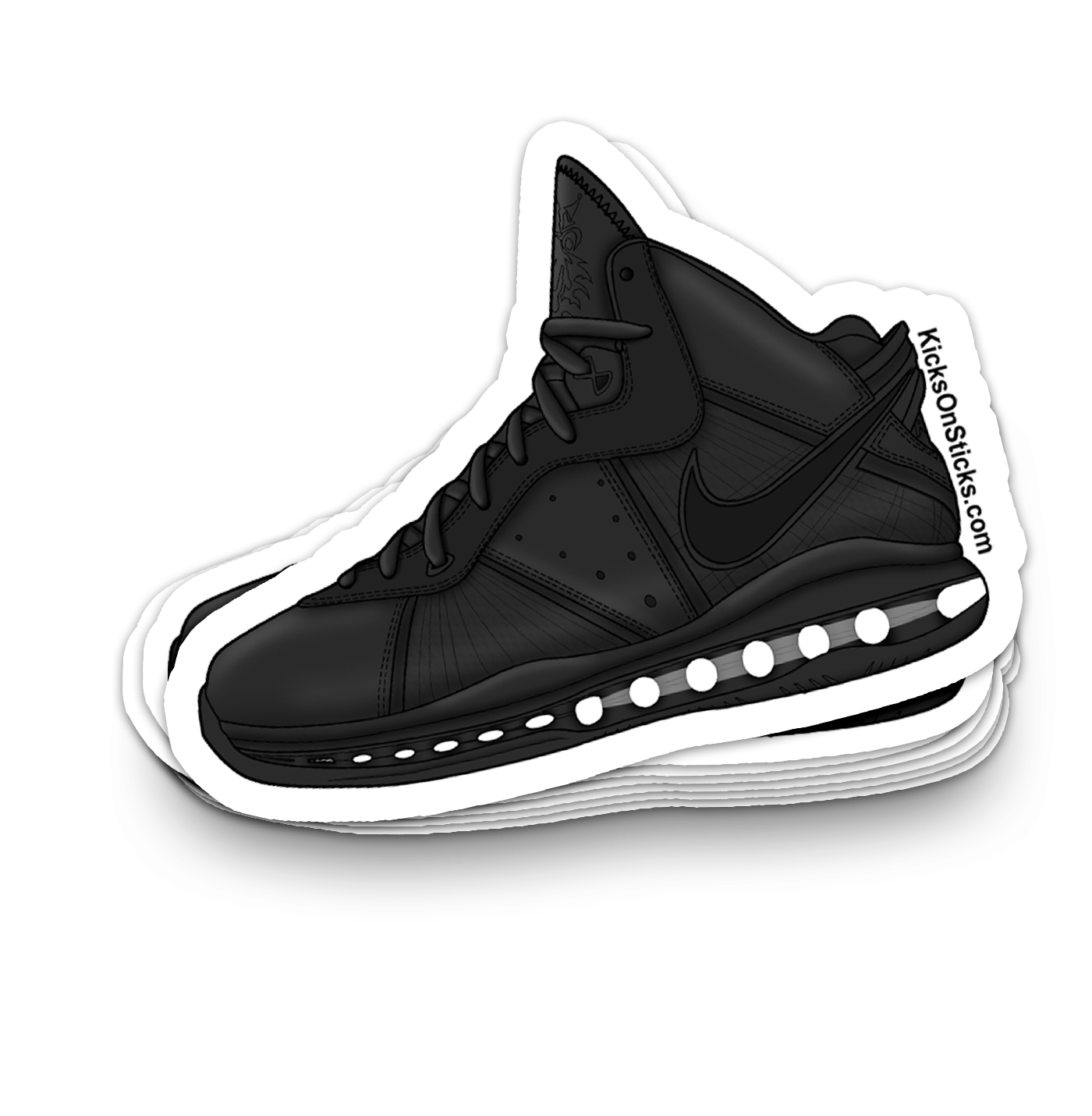 Lebron 8 "Blackout" Sneaker Sticker