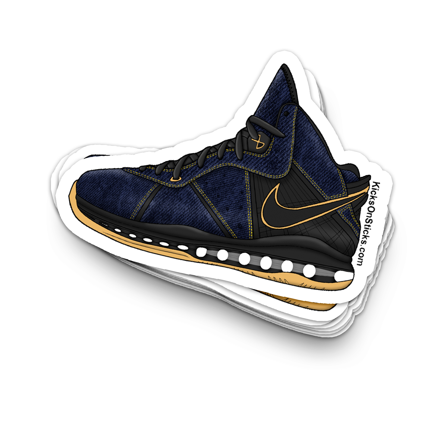 Lebron 8 "Denim" Sneaker Sticker