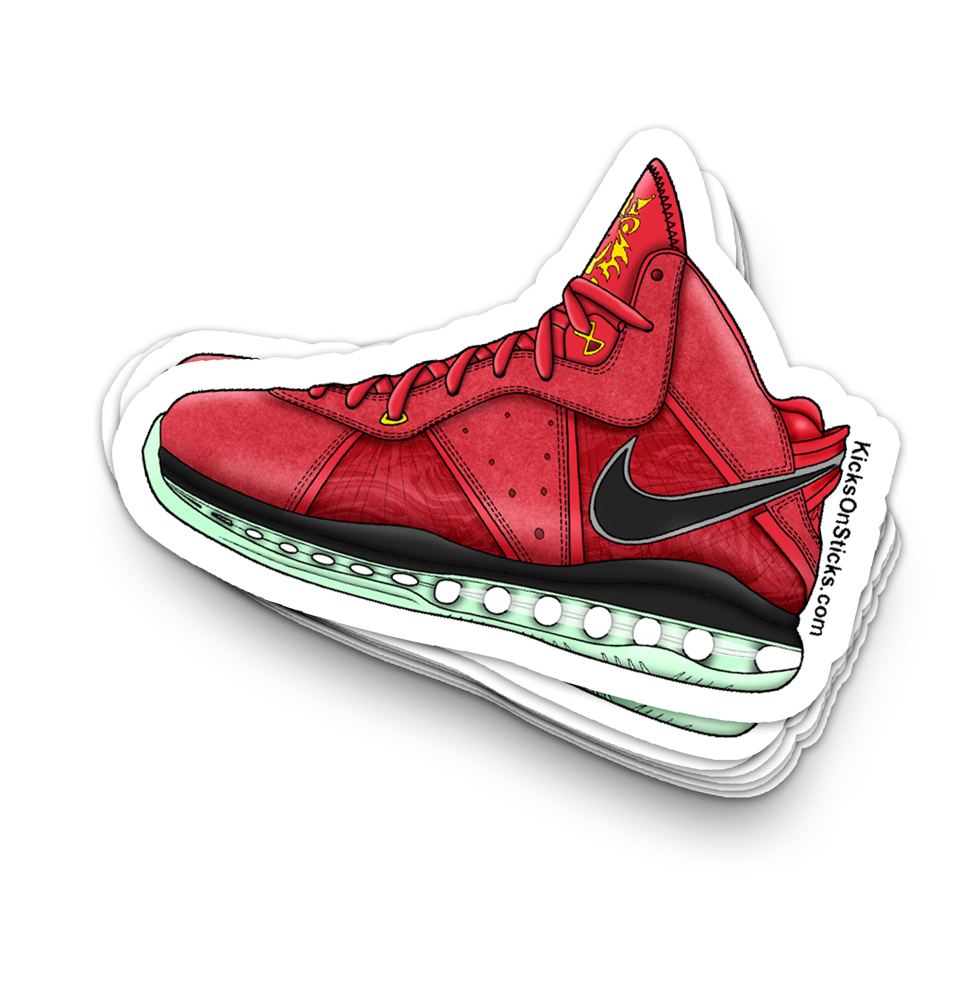 Lebron 8 "Empire Jade" Sneaker Sticker