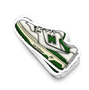 NB 550 "Amine Leon White Green" Sneaker Sticker