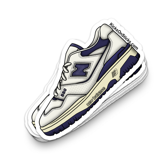 NB 550 "Amine Leon White Navy" Sneaker Sticker