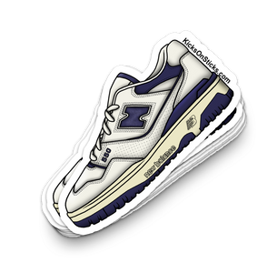 NB 550 "Amine Leon White Navy" Sneaker Sticker