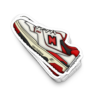 NB 550 "Amine Leon White Red" Sneaker Sticker