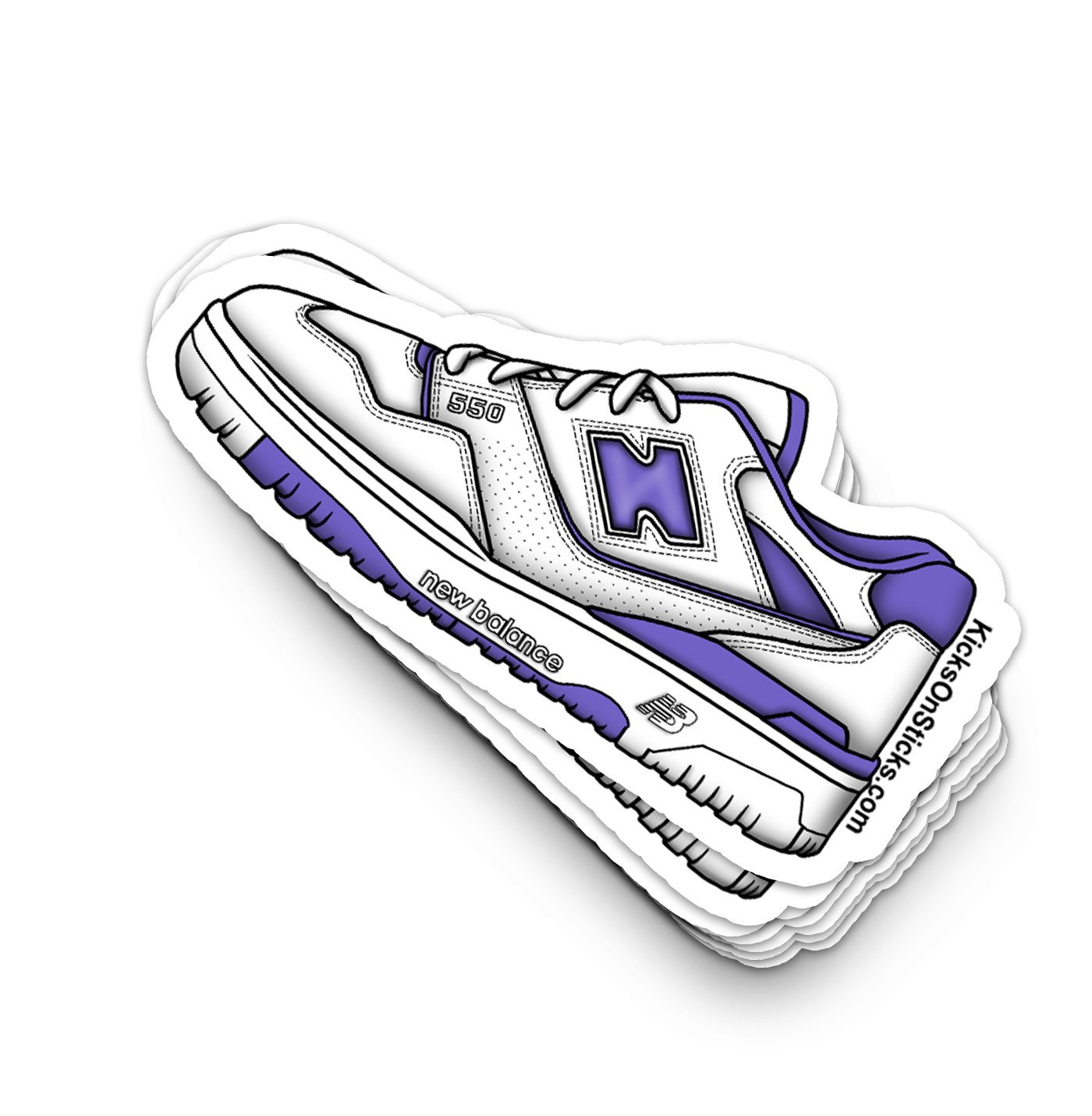 NB 550 "Auro Purple" Sneaker Sticker