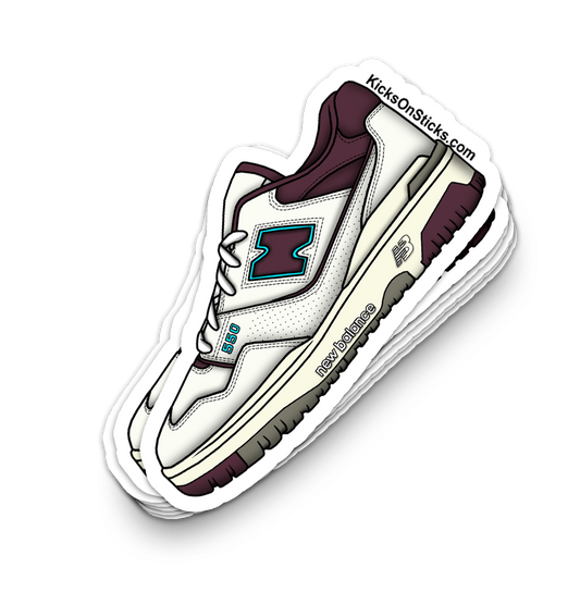 NB 550 "Burgundy Cyan" Sneaker Sticker