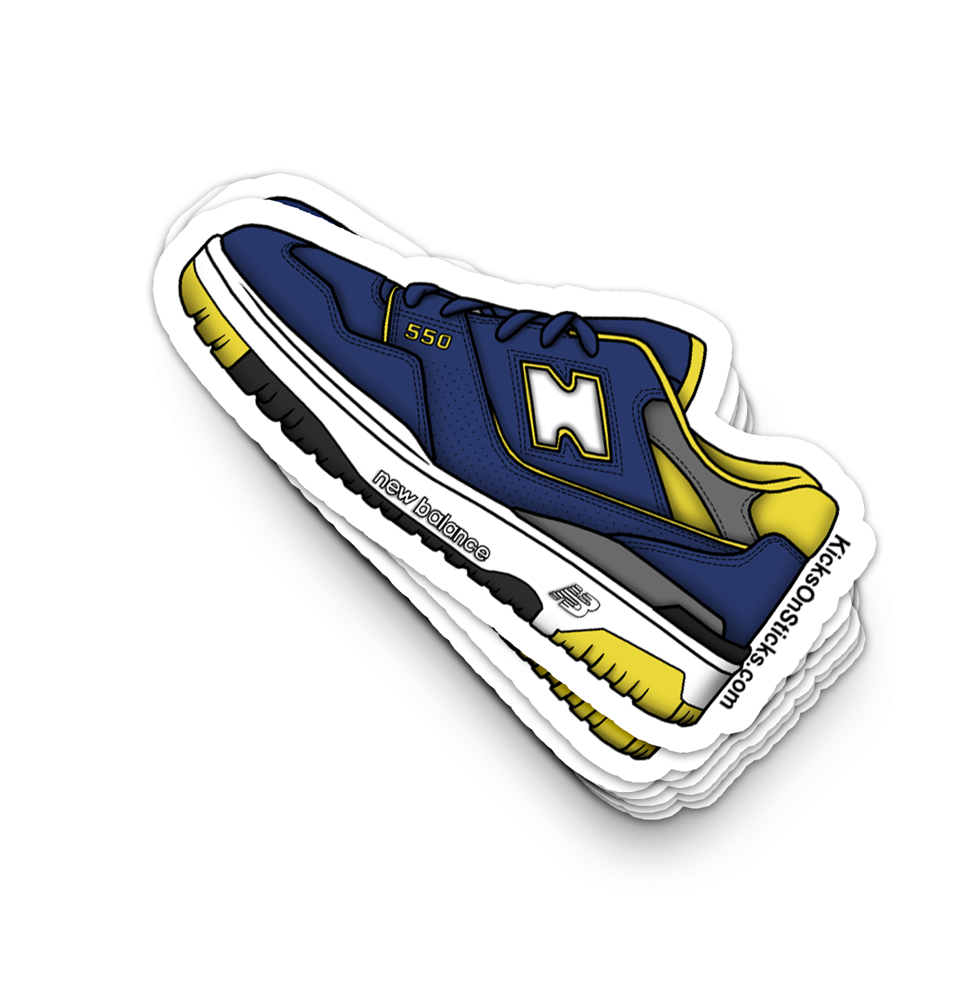 NB 550 "Navy Yellow" Sneaker Sticker