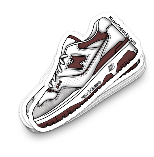 NB 550 "Sea Salt Burgundy" Sneaker Sticker