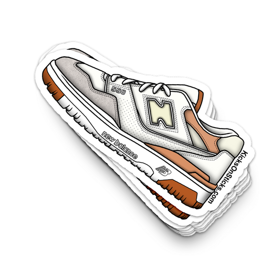 NB 550 "White Au Wait" Sneaker Sticker